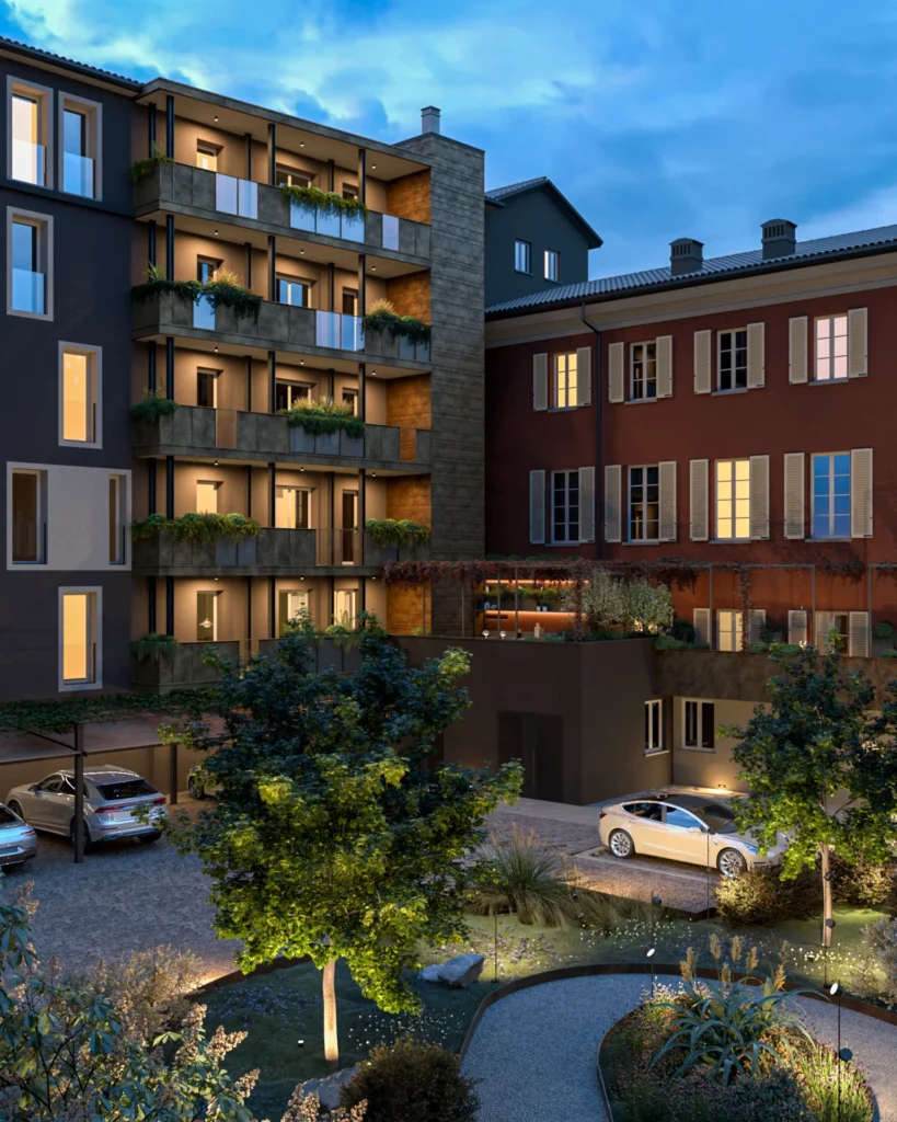 immagine cortile esterno complesso solaria