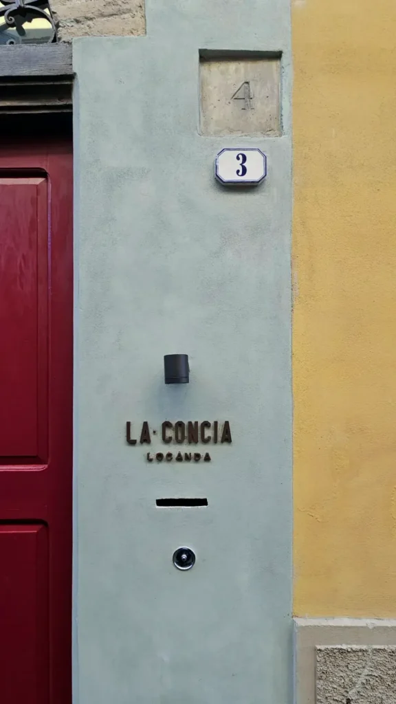 immagine di un particolare di un portone la concia